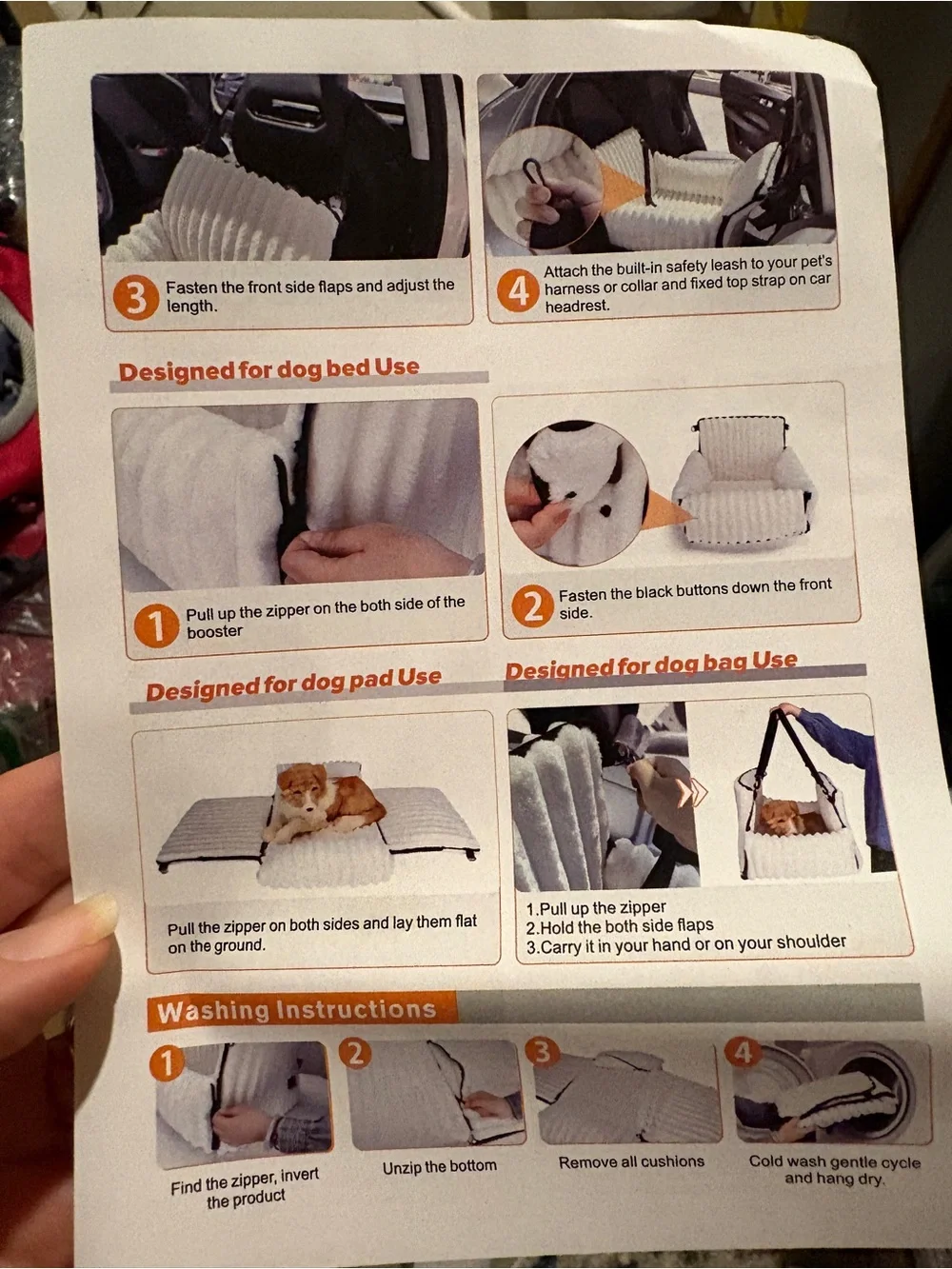 MixJoy 6-in-1 Dog Car Seat for Small/Medium Dogs up to 25 lbs. New